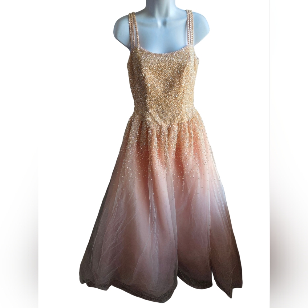 Tiffany Designs Light Pink Ball Gown Quinceanera Pageant Prom Dress Size 6